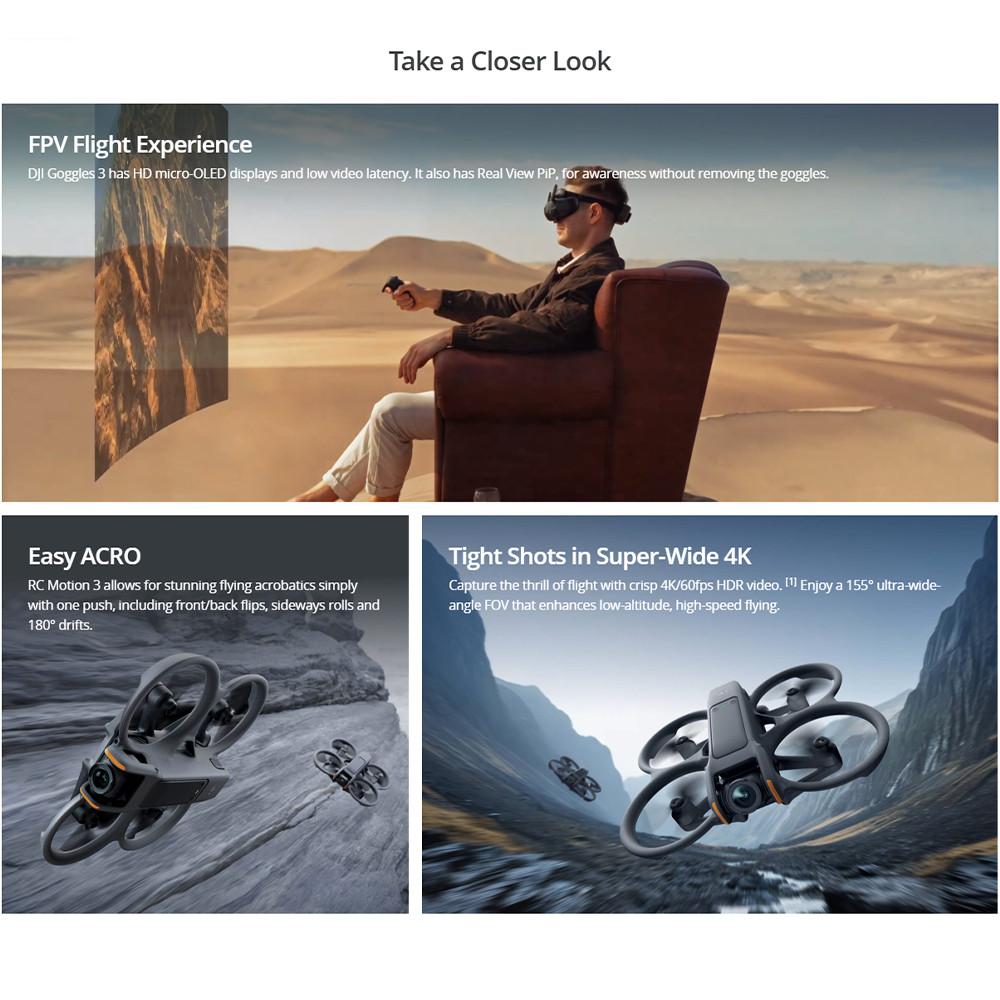 Original DJI Avata 2 Drone with 2 Intelligent Flight Batteries – 90% NEW
