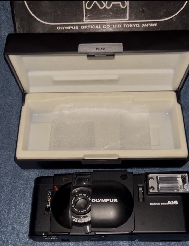 Olympus XA 35mm Rangefinder Focus Camera New In Box Vintage A16