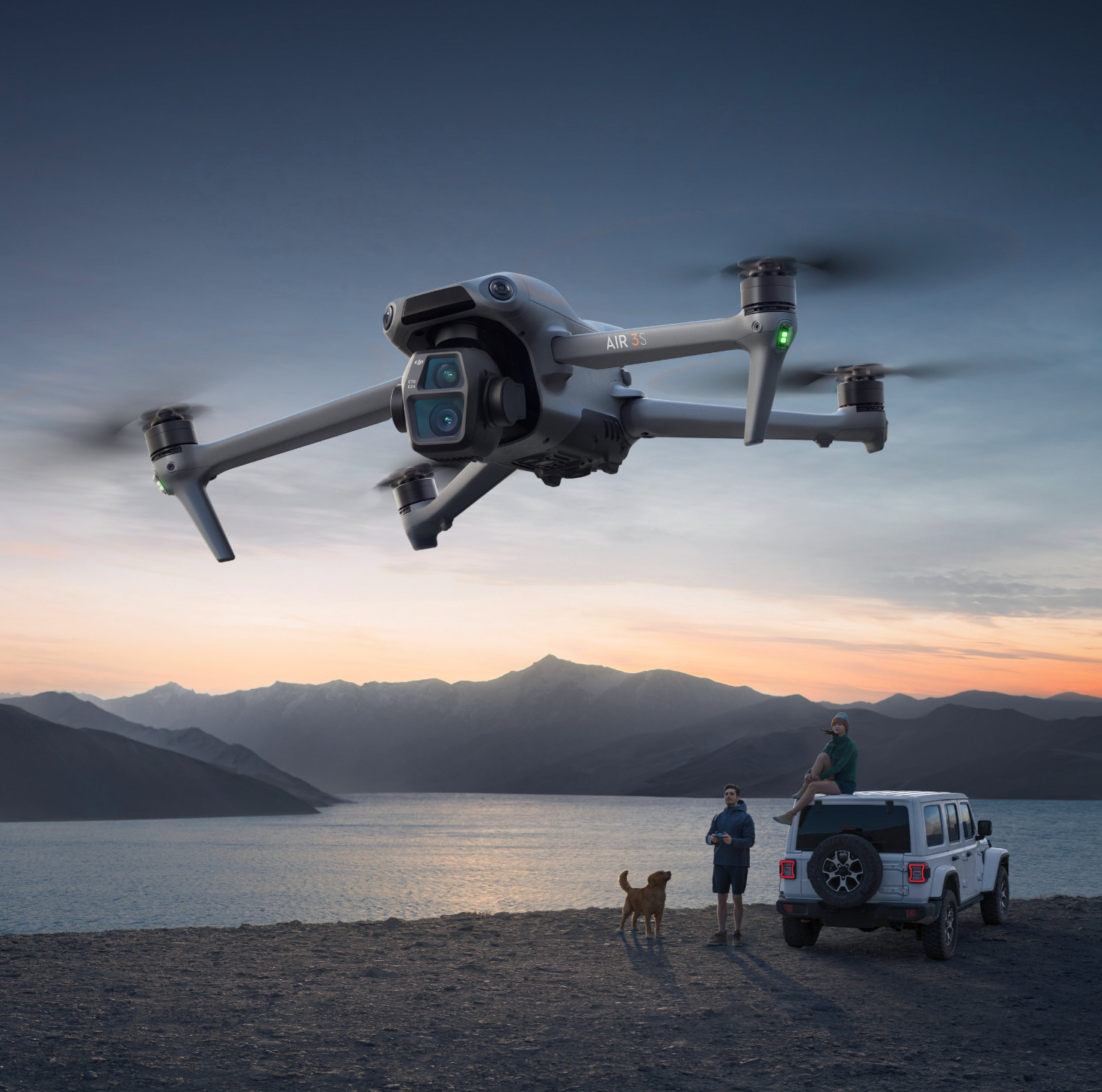 DJI Air 3S Fly More Combo Camera Drone (3 Batteries) + RC 2 Remote Controller.