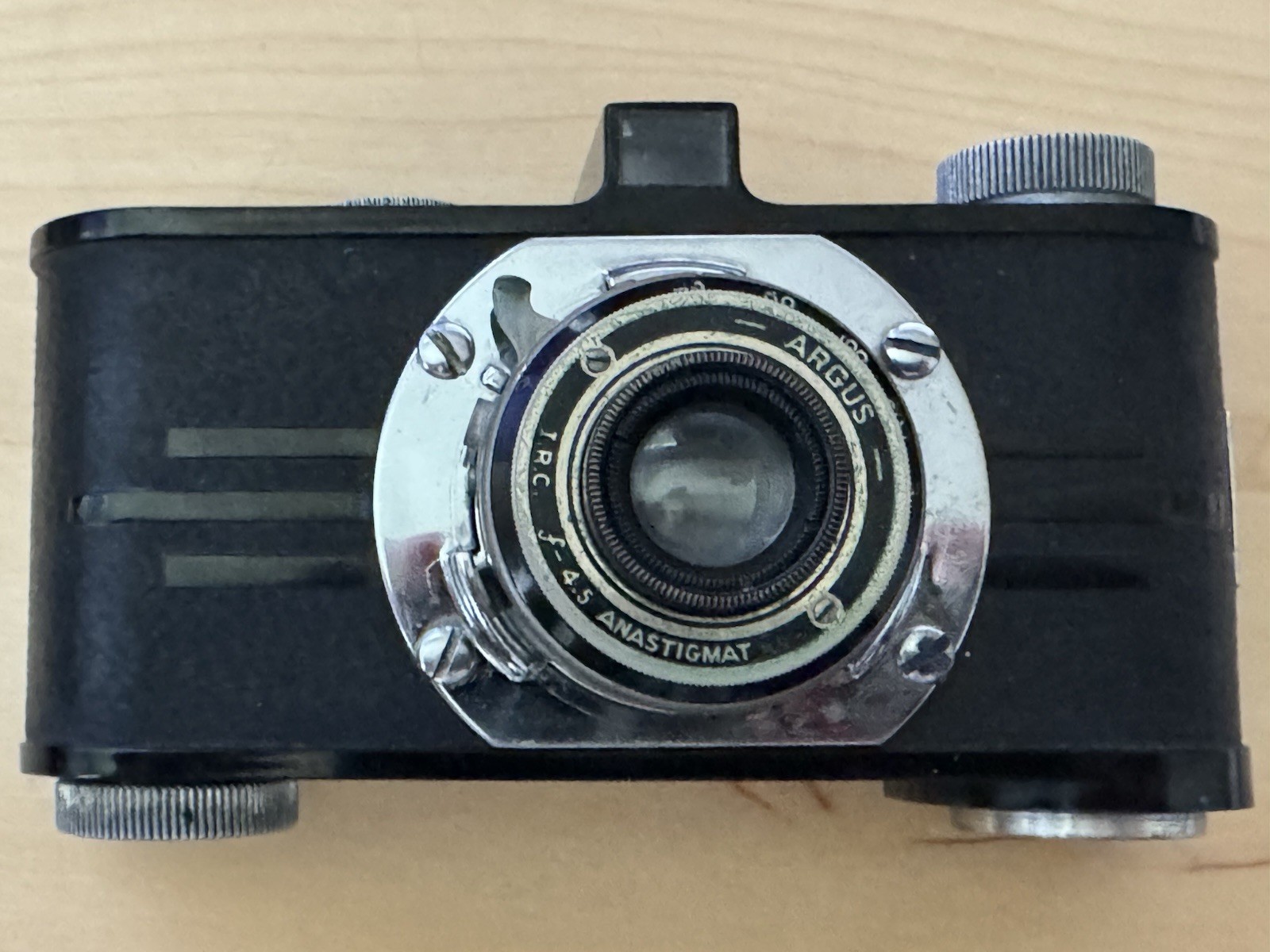Vintage Argus Model A 35mm Camera f/4.5 Anastigmat 1930s Bakelite Art Deco As-is