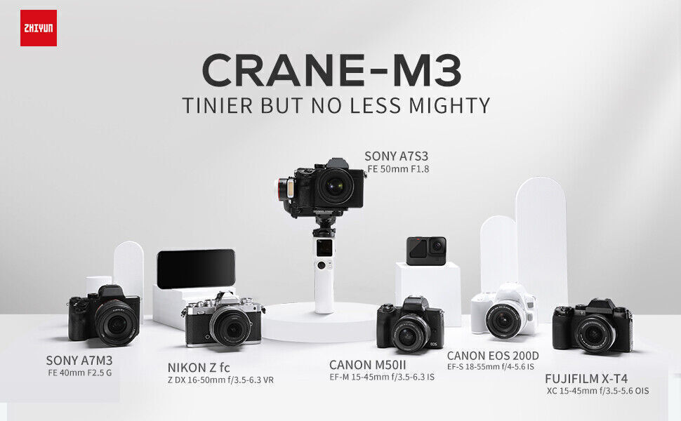 Zhiyun Crane-M3 3-Axis Handheld Gimbal Stabilizer Smartphone Action Cameras DSLR