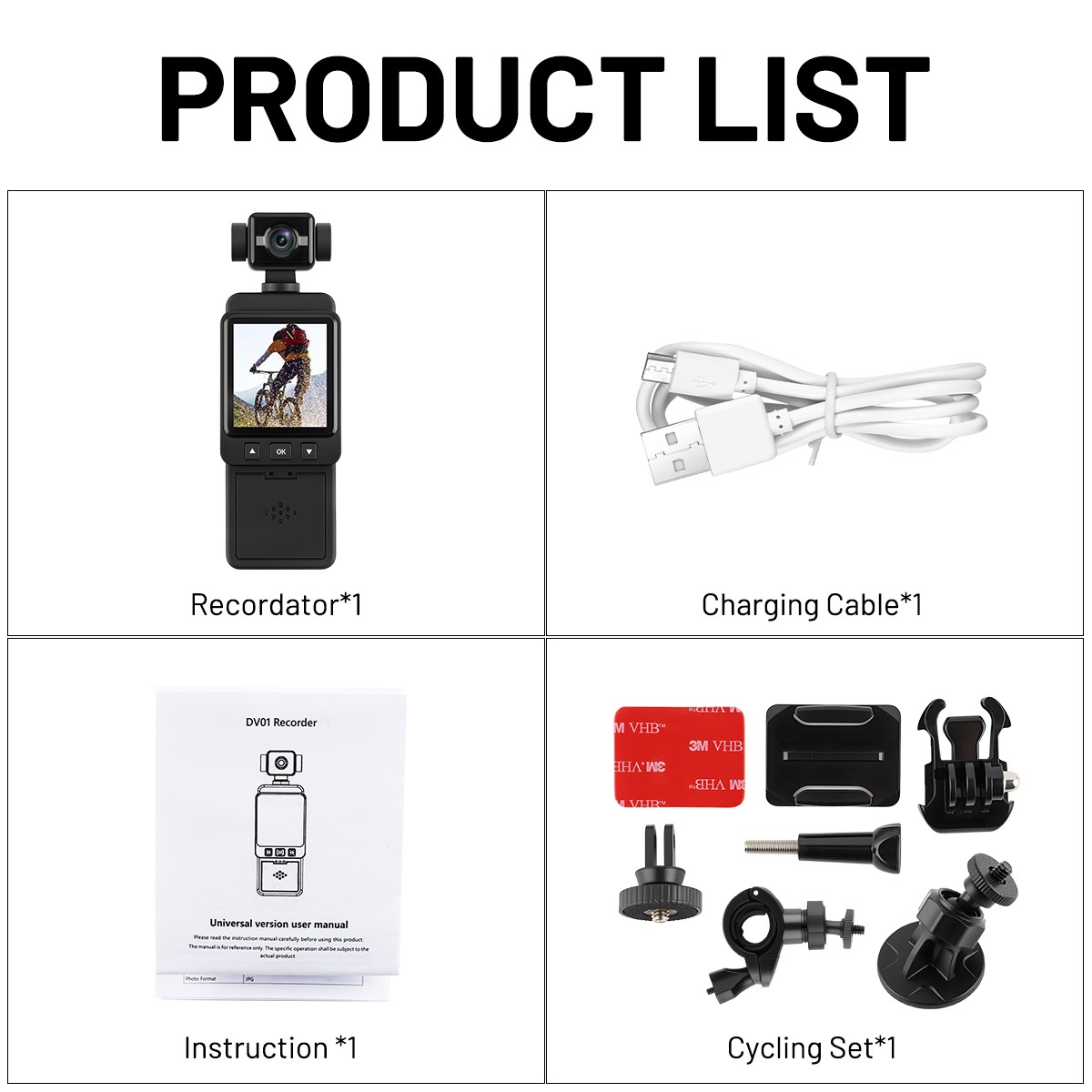 WiFi Pocket Action 1080P Camera 270° Rotation Vlog Camera Handheld DV Sports Cam