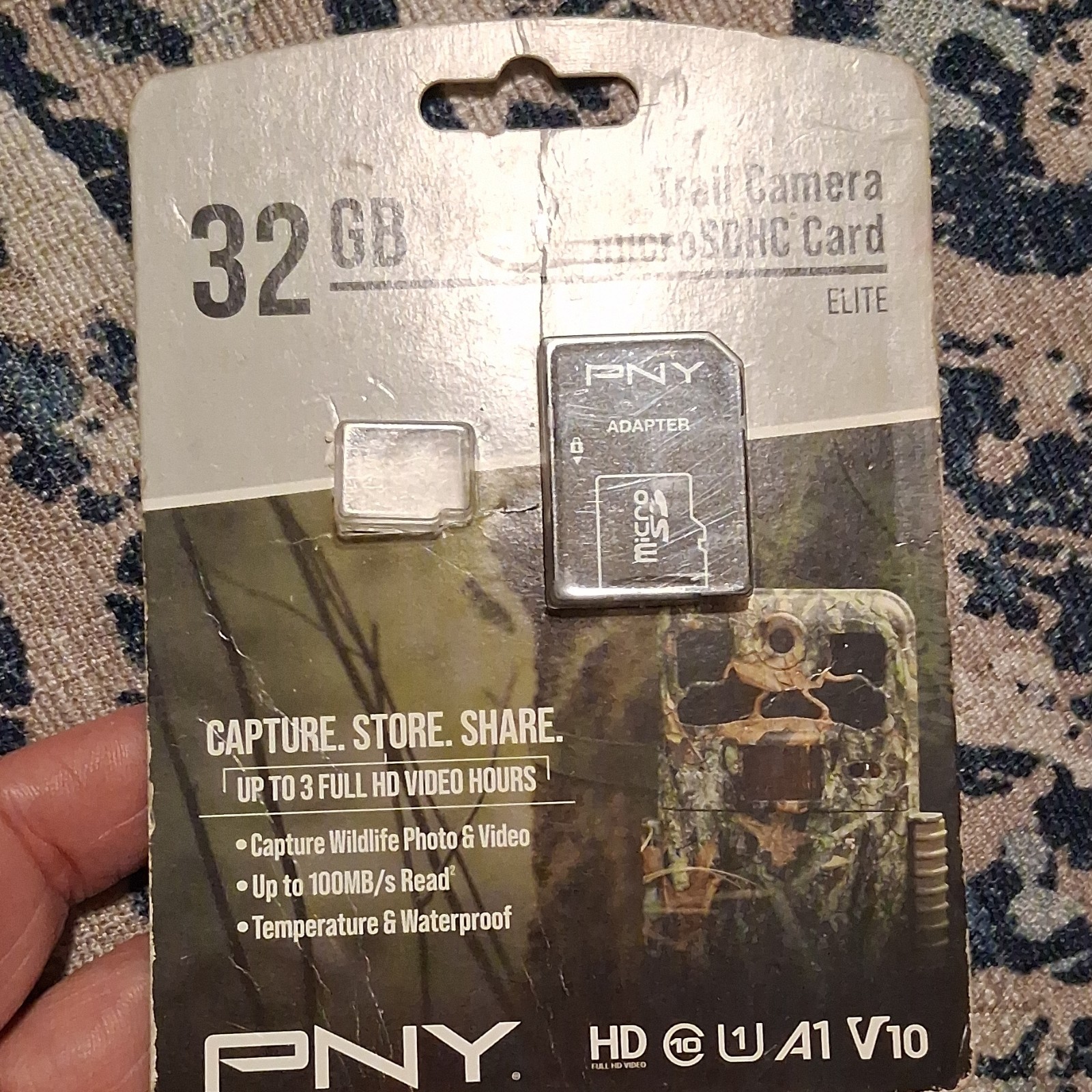 PNY Elite 32GB microSDHC Card High Speed Temperature Proof Waterproof Adapter