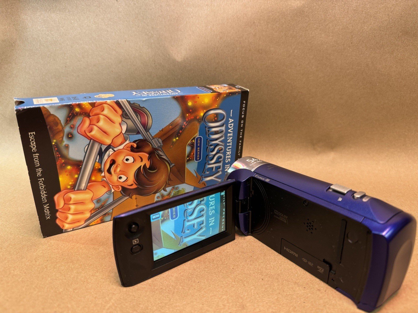 Sony Handycam HDR-CX240 9.2MP 54x Zoom Blue Digital Camcorder