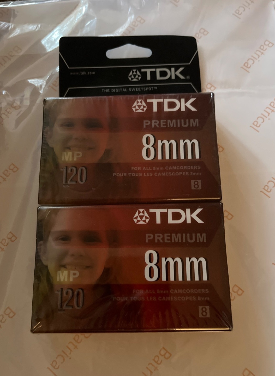 TDK Two 8mm Camcorder 120 Blank Cassette Tapes New Premium Grade – Qty. 2