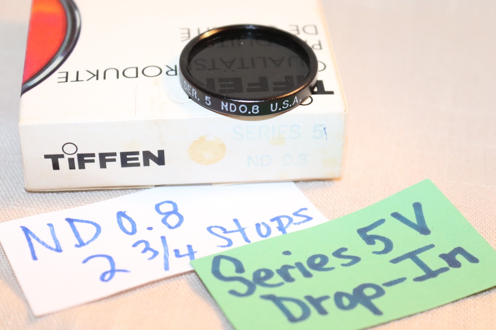 NEW Vtg TIFFEN Series 5 V ND0.8 FILTER Drop IN Ser 5 Neutral Density 2 3/4 Stop