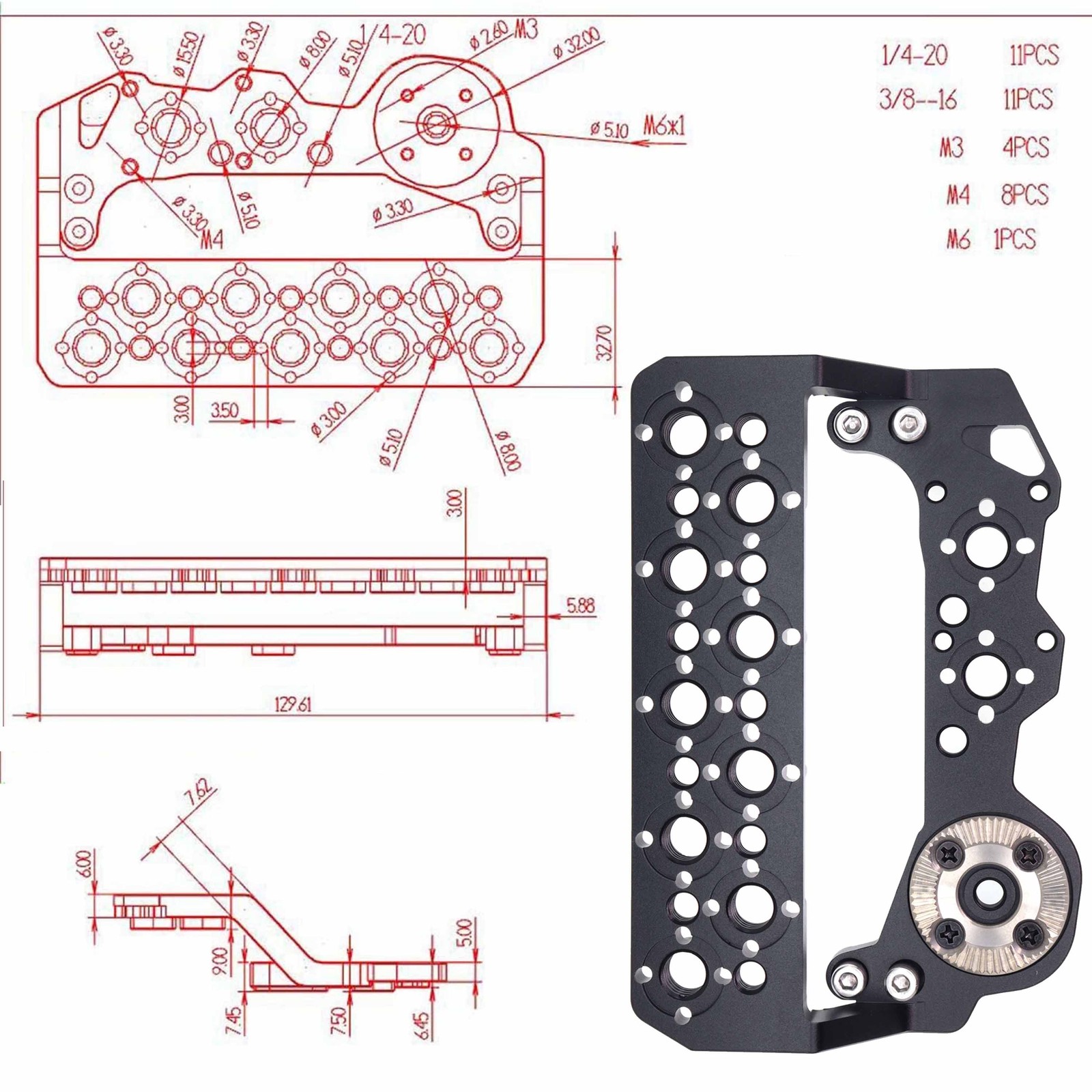 ARRI Alexa s35 camera Expansion Side Panel Kit cold shoe panel plate