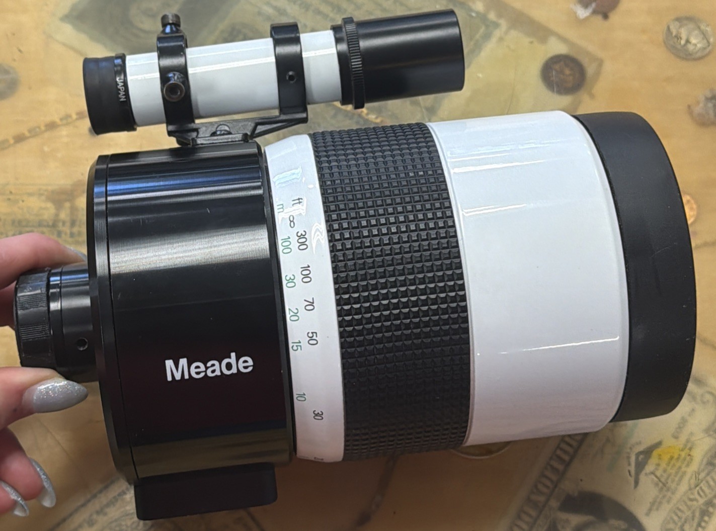 Meade 1000mm f/11 Mirror Spotting Scope D=90mm T-Adapter w/ Eye Piece