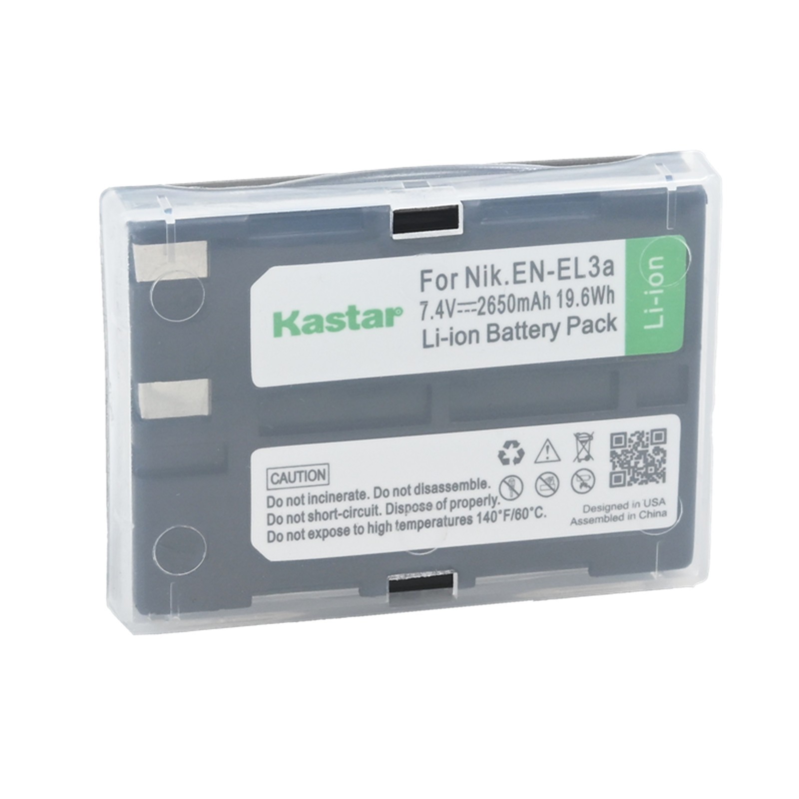 Kastar EN-EL3 EN-EL3a Battery & AC USB-C Charger for Nikon D50 D70 D100 SLR
