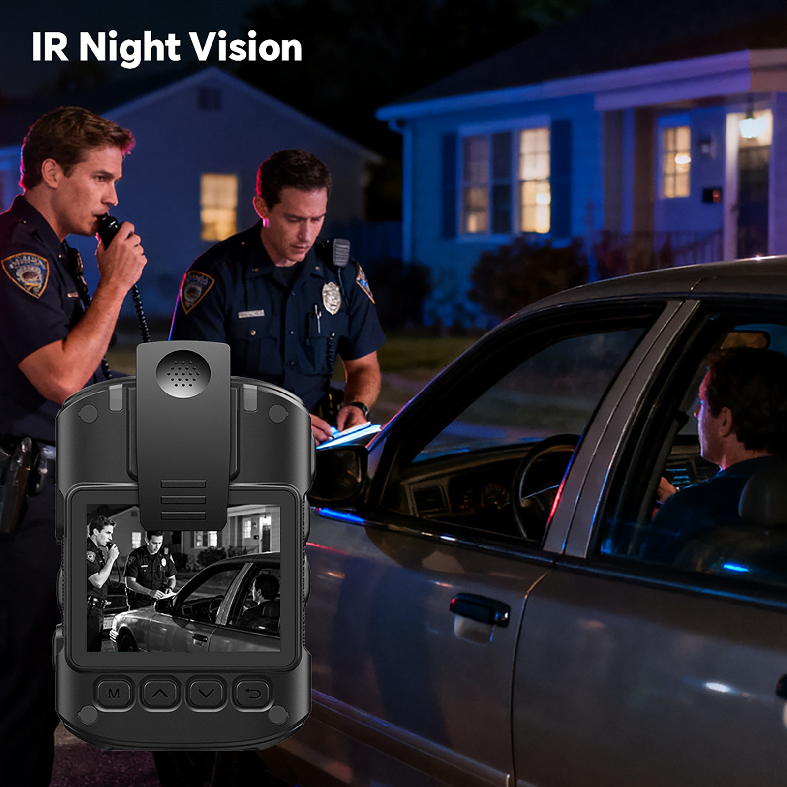 BOBLOV 4K Body Camera Audio Video GPS Police Worn Camcorder Law Enforcement 128G