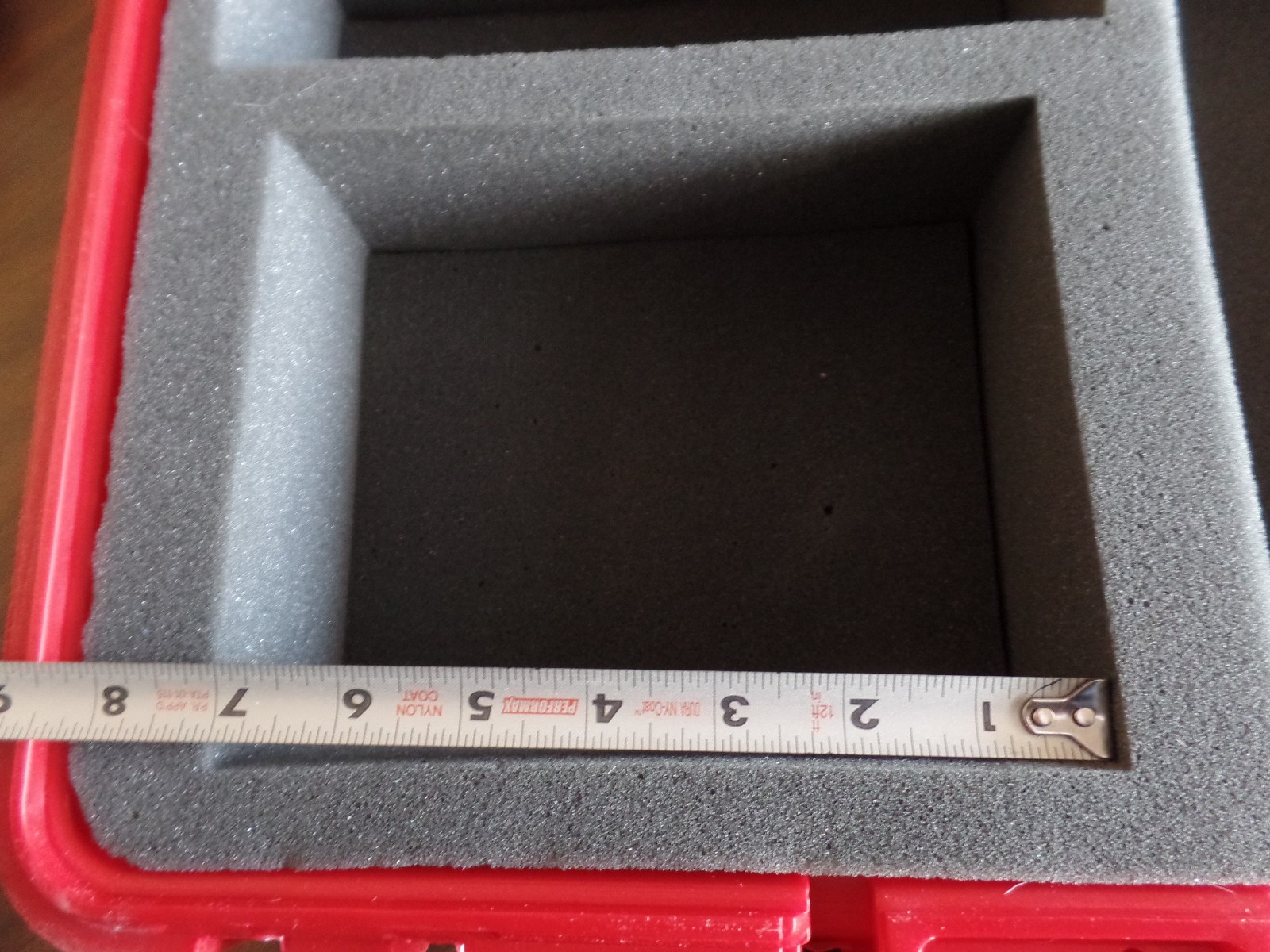 18″x12″x5″ Red Hard Shell Case with Foam Compartments