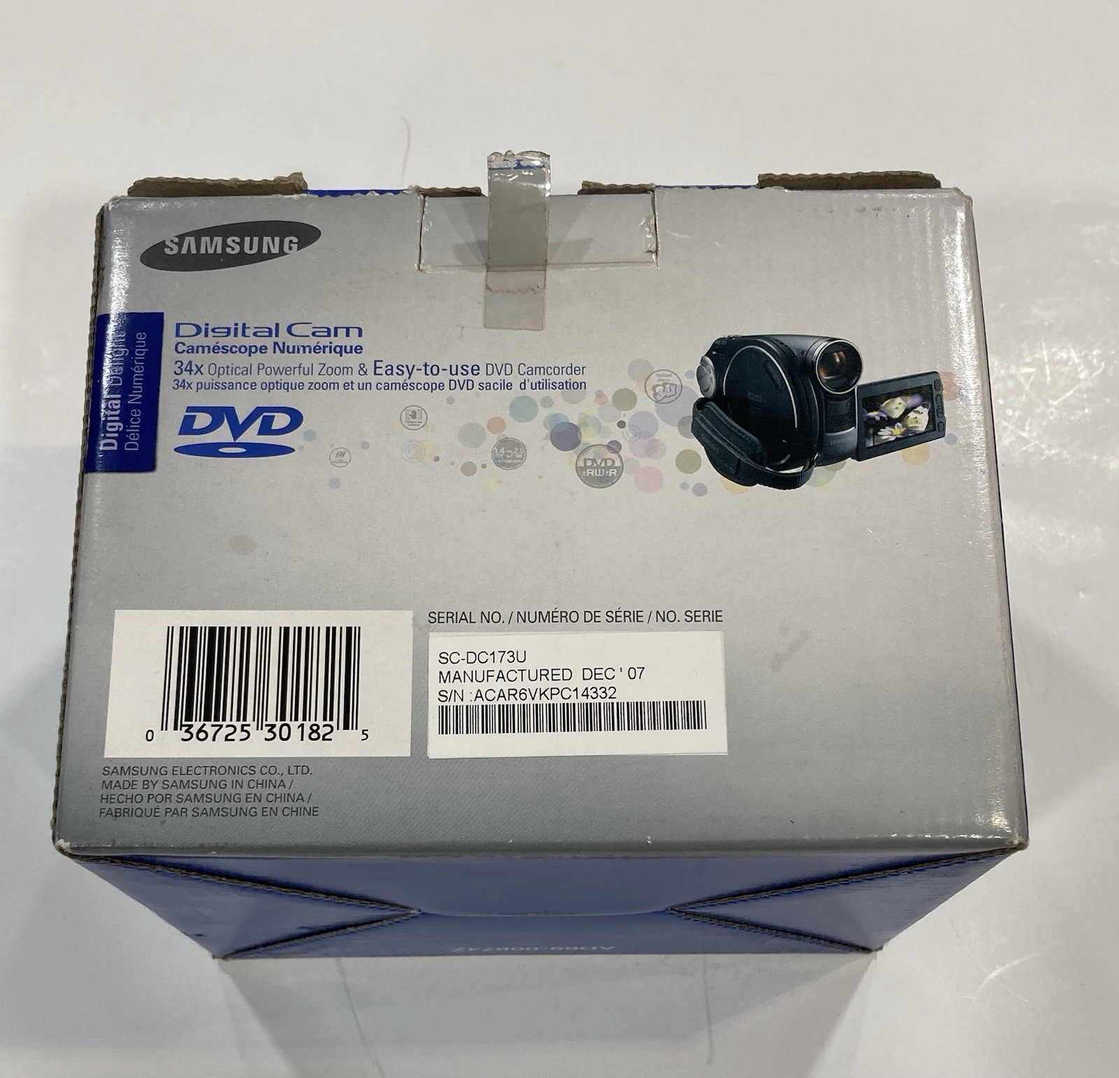 Samsung Digital DVD Camcorder SC-DC173U 34x Optical Zoom Viewfinder LCD Enhancer