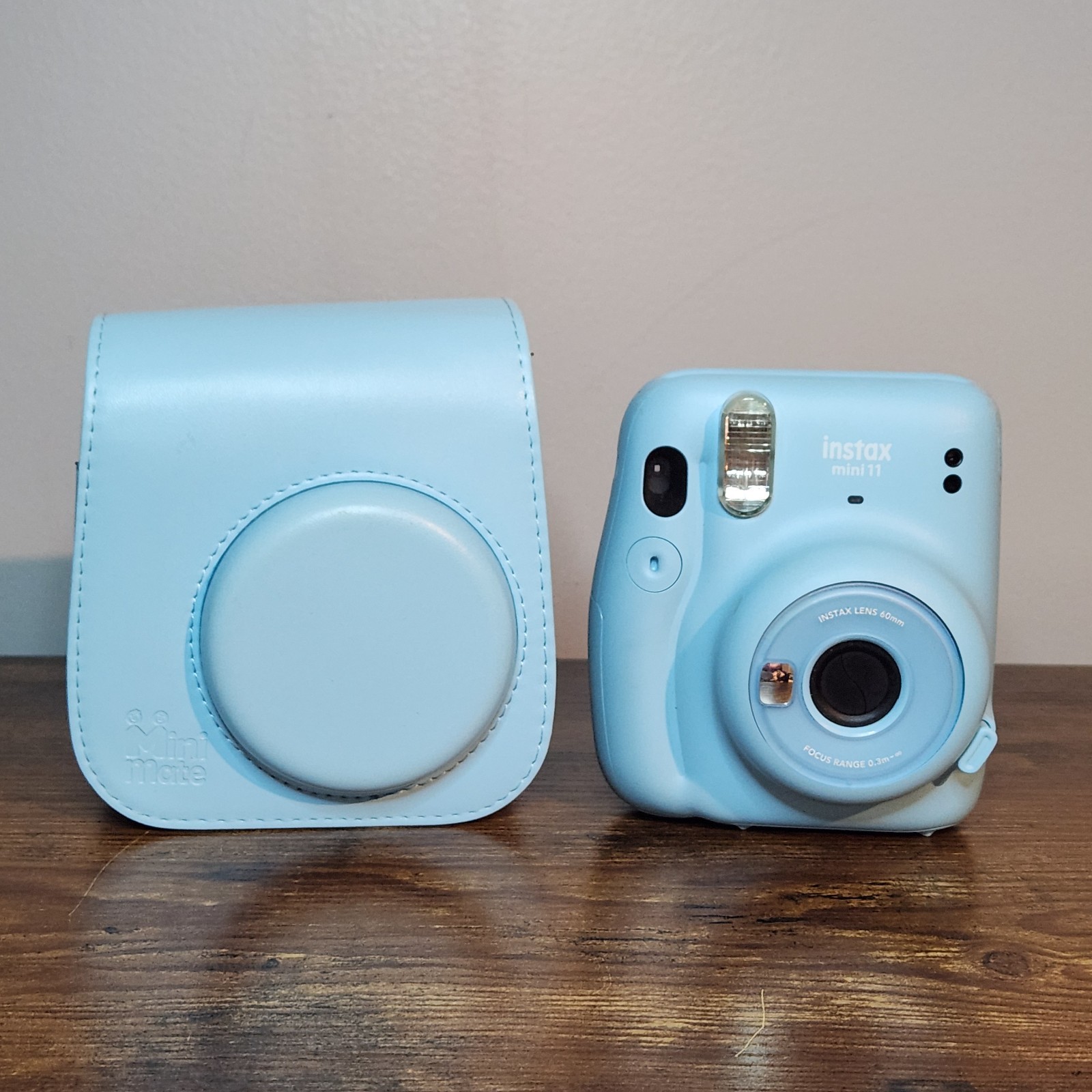 Fujifilm Instax Mini 11 Instant Film Camera – Sky Blue With Matching Case