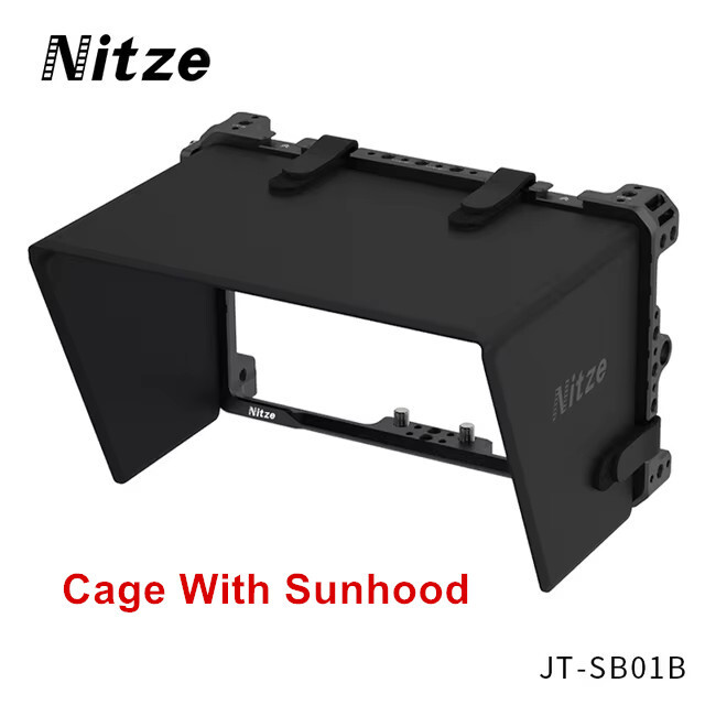 Nitze JT-SB01B Monitor Cage With Sunhood Kit for Shimbol Memory 7 PRO/M7 Monitor