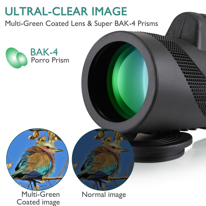 Day / Night Vision 80×100 Zoom HD Monocular Starscope Monocular Telescope BAK4