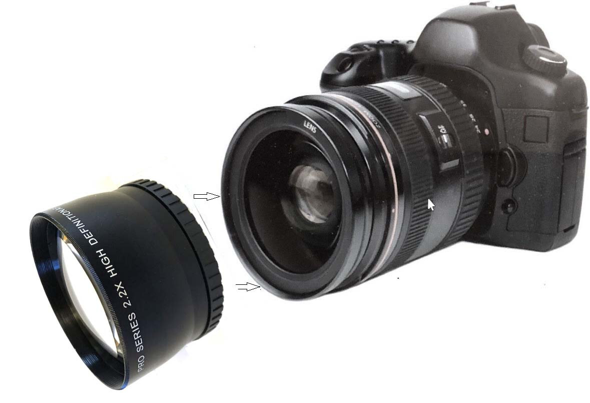 58mm 2.2x Telephoto Lens for Canon EOS Rebel XSi XS T1i XT SL1