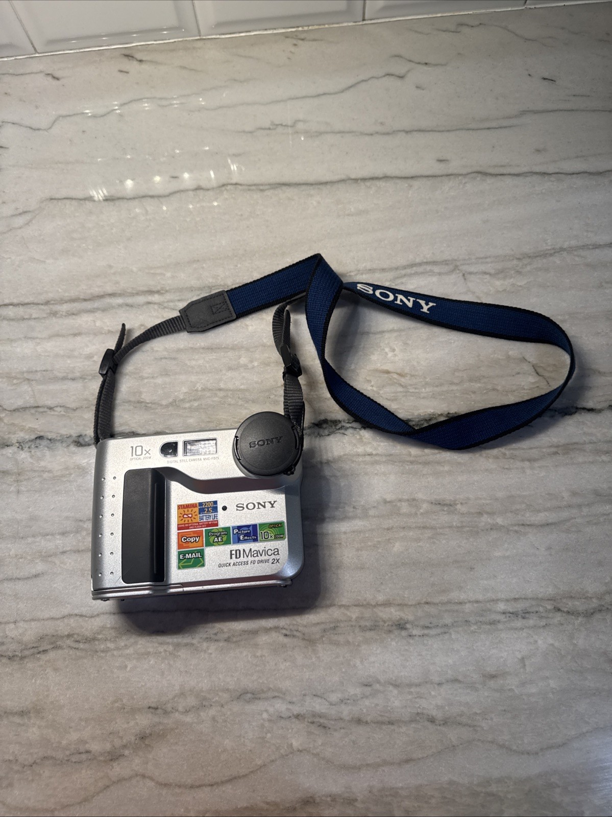 Sony FD Mavica MVC-FD75 Digital Still Camera Tested Working Silver Floppy Disk