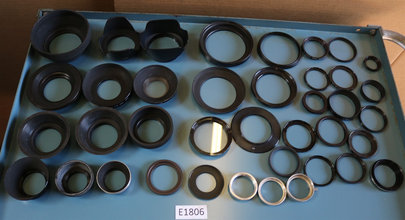 Tiffen & Others Assorted Adapter Rings, Hoods & More 33mm to 72mm – – – E1806