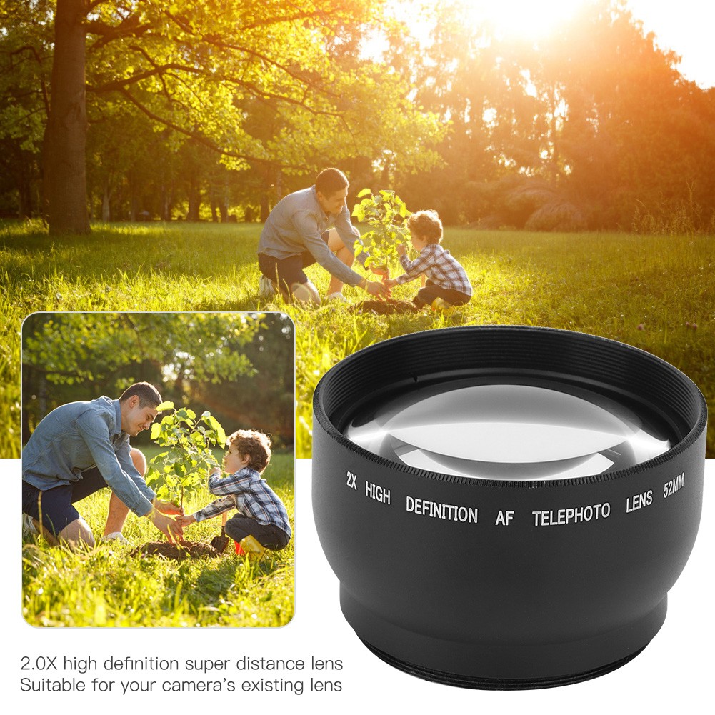 2X Magnification Lens For 52MM Diameter Cameras And Filters Excellent
