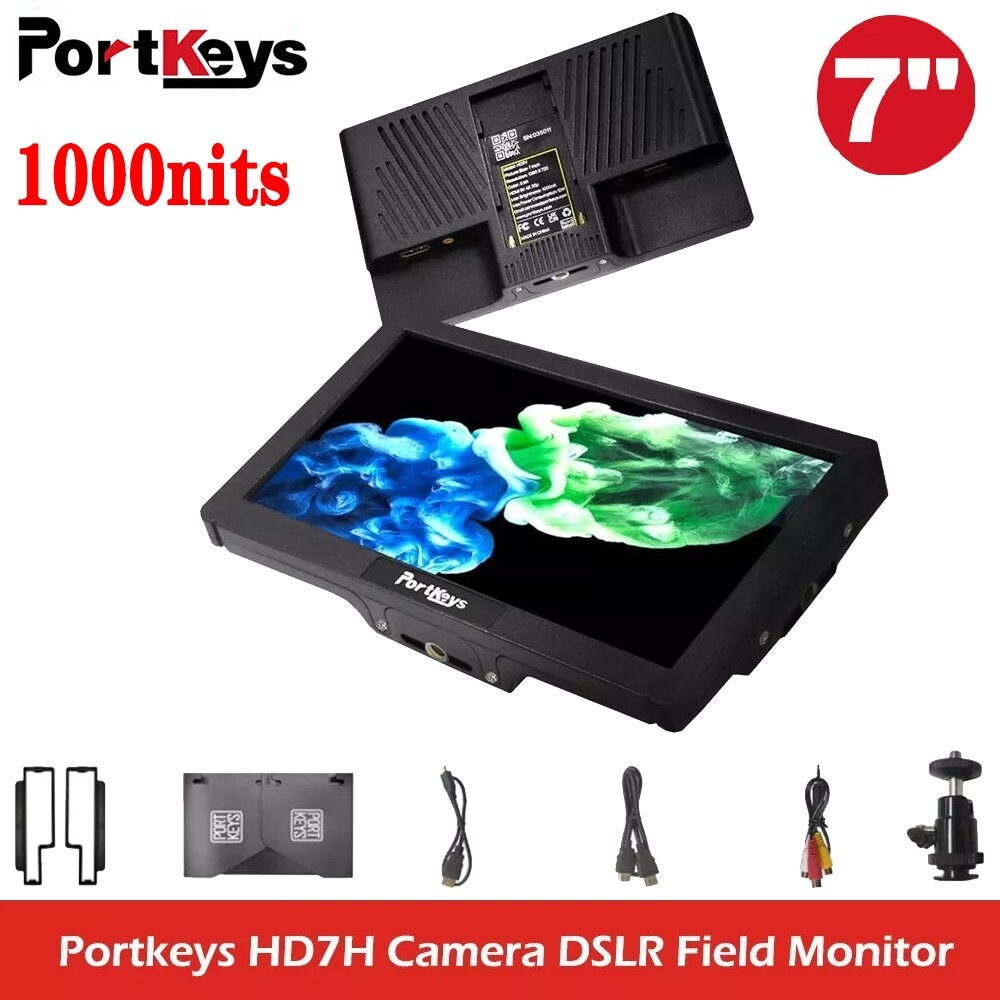 Portkeys HD7H DSLR Camera Field Monitor 7” 1000nit Top Shortcut Keys 1/4 Screw
