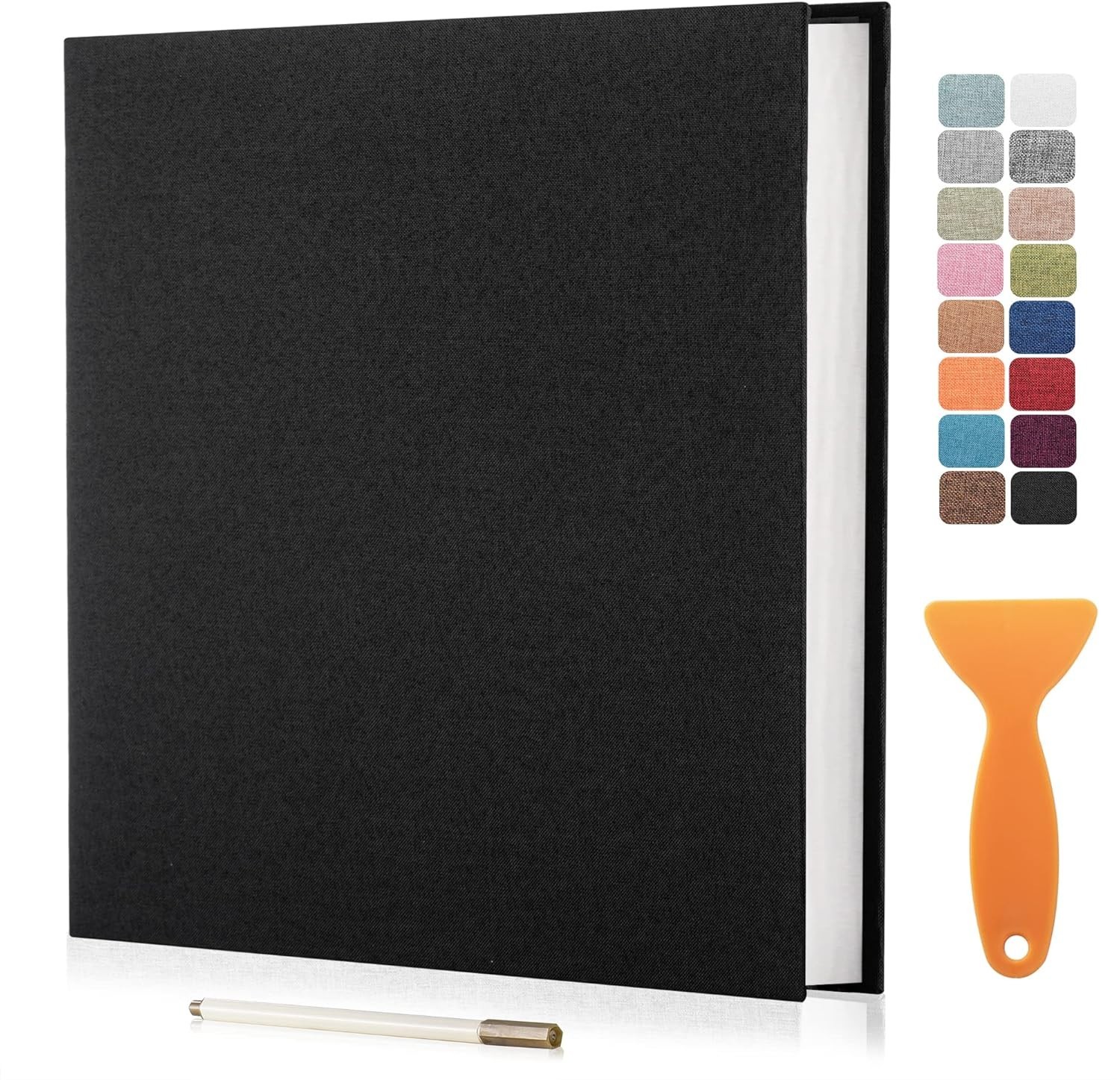 Large Photo Album Self Adhesive Scrapbook Album for 11″x10.6″ 40Pages Black
