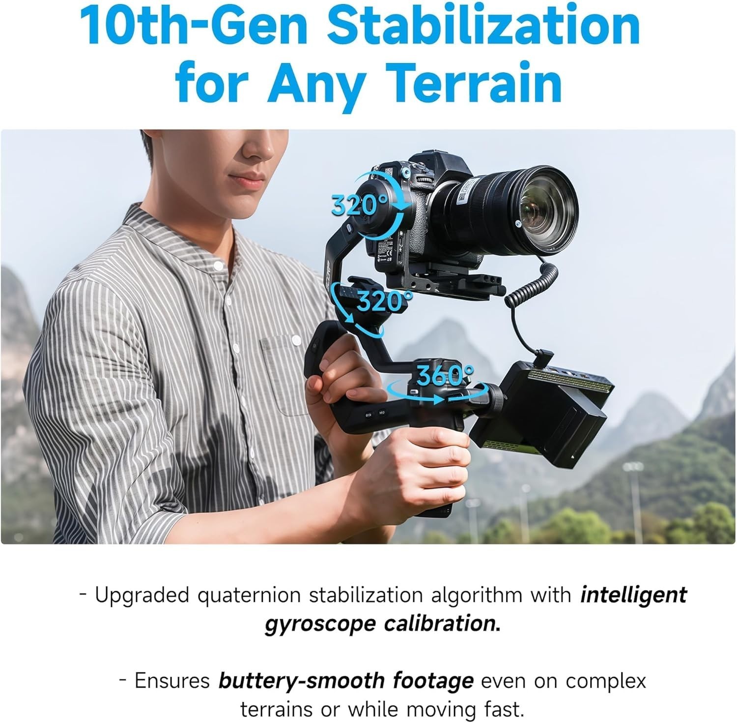 FeiyuTech SCORP-C2 AI Tracking Gimbal Stabilizer for Mirrorless DSLR Camera