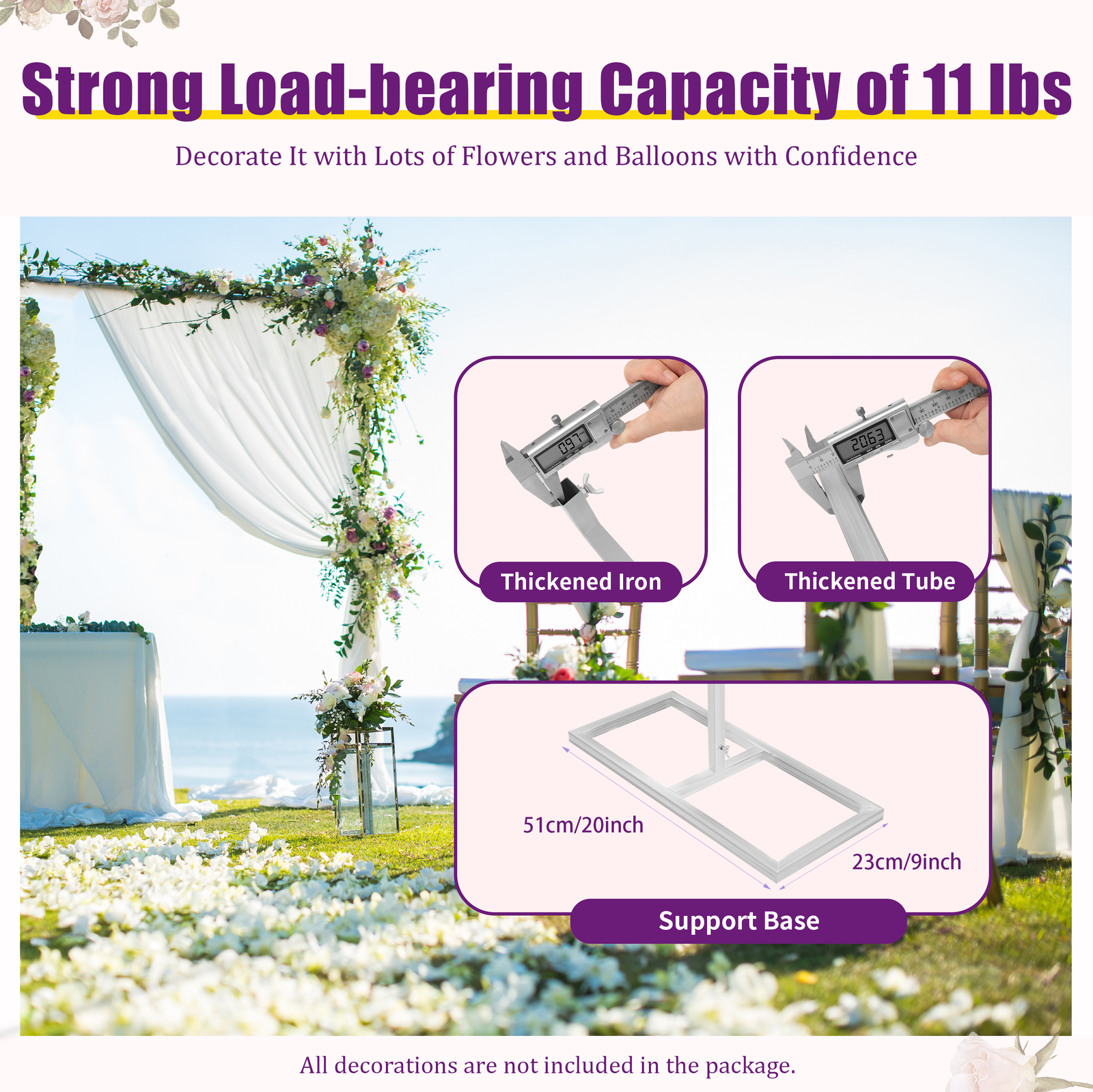 Wedding Backdrop Stand 20x10ft for Wedding Stage Party Backdrop Decoration