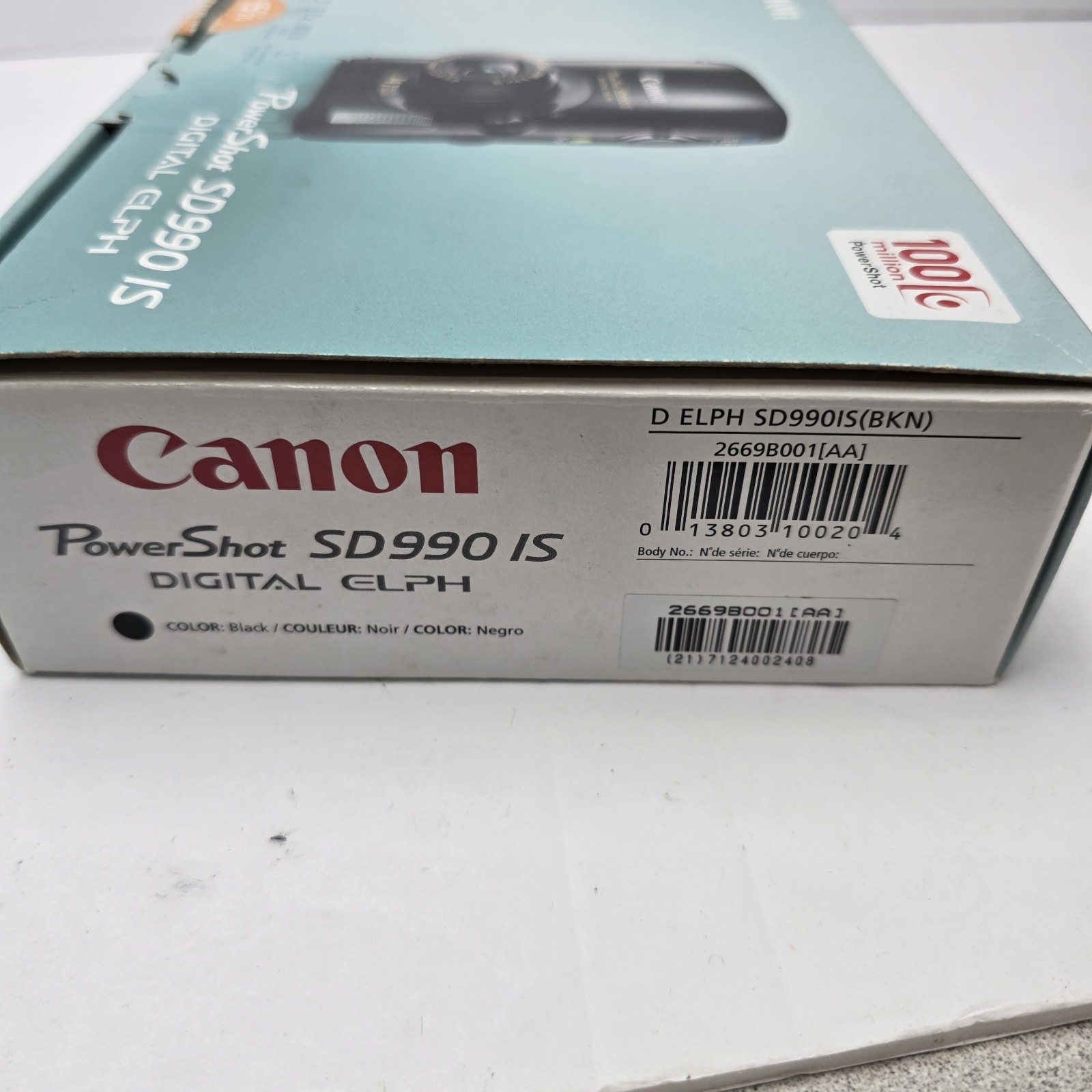 In Box – Canon PowerShot SD990 IS Digital ELPH Camera 14.7 MP 3.7X Zoom Camera