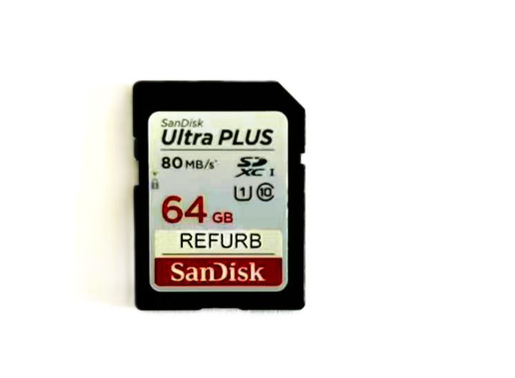 SanDisk 64GB Ultra PLUS SD Memory Card, Class 10/UHS-1, 80MB/S HIGH Performance
