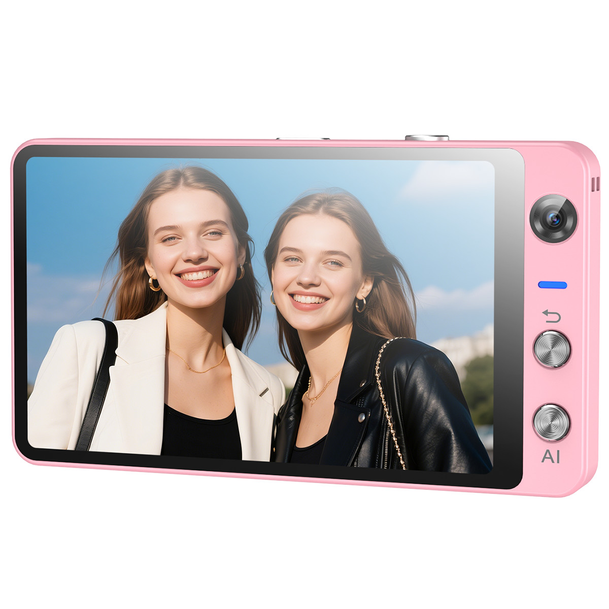W&O AI Digital Camera, 3.97” LCD Display Screen Dual-lens Cameras Photography
