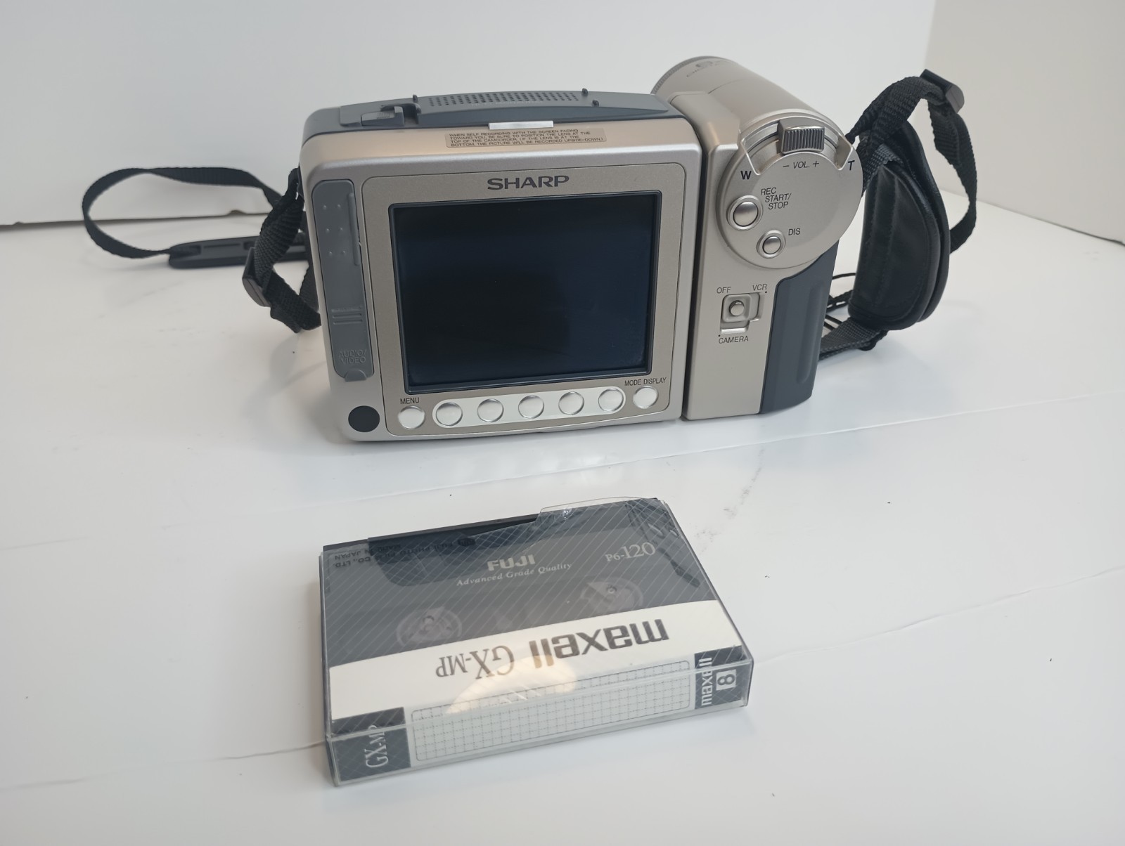 Sharp Viewcam VL-E765 8mm Video8 Camcorder Player Bundle Tested Works Wall Power