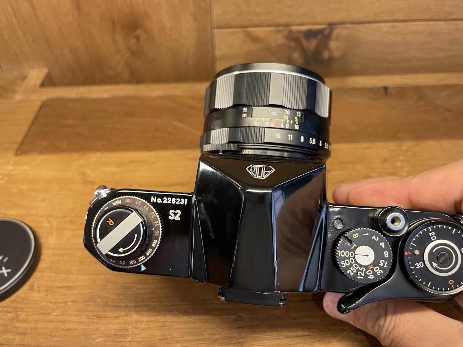 *Black Custom : Near Mint ++* Pentax S2 Late Mod Camera Super Takumar 55mm F/1.8