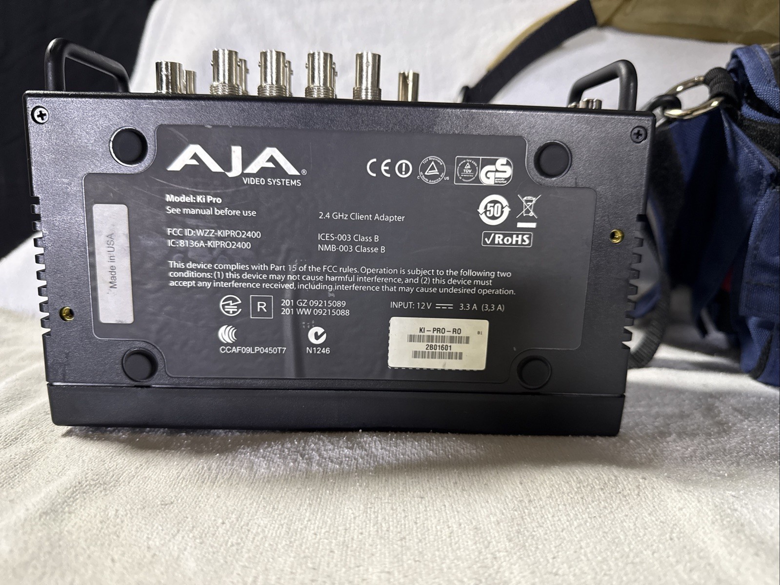 Aja Ki Pro HD/SD Video Recorder and Player with AC Power Adapter & Carrying Case
