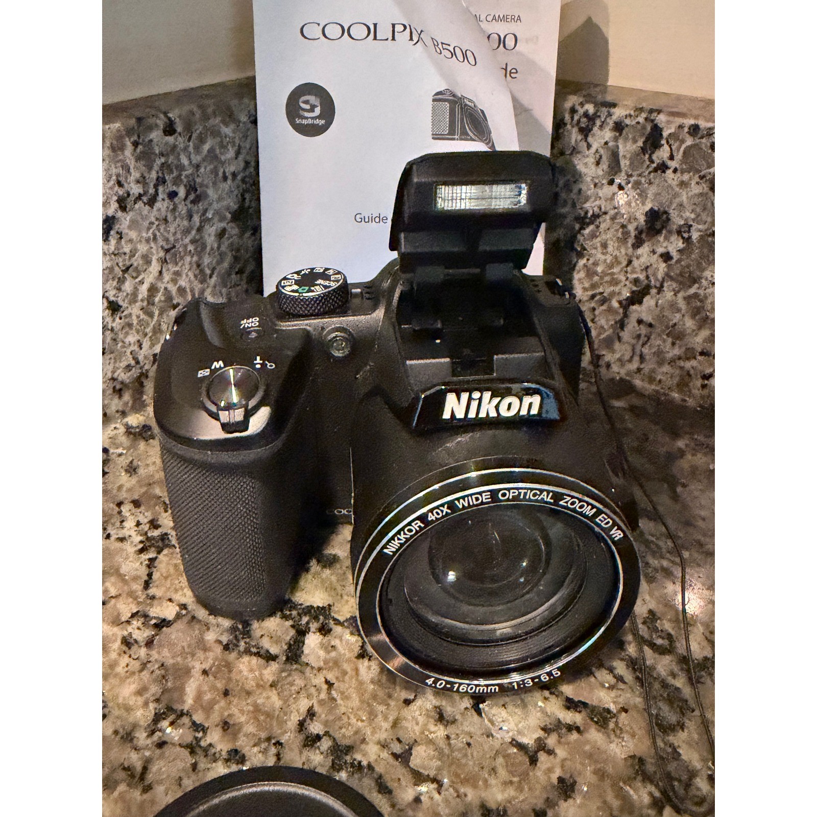 Nikon Coolpix B500 Black Digital Camera 40x Optical Zoom For Parts or Repair