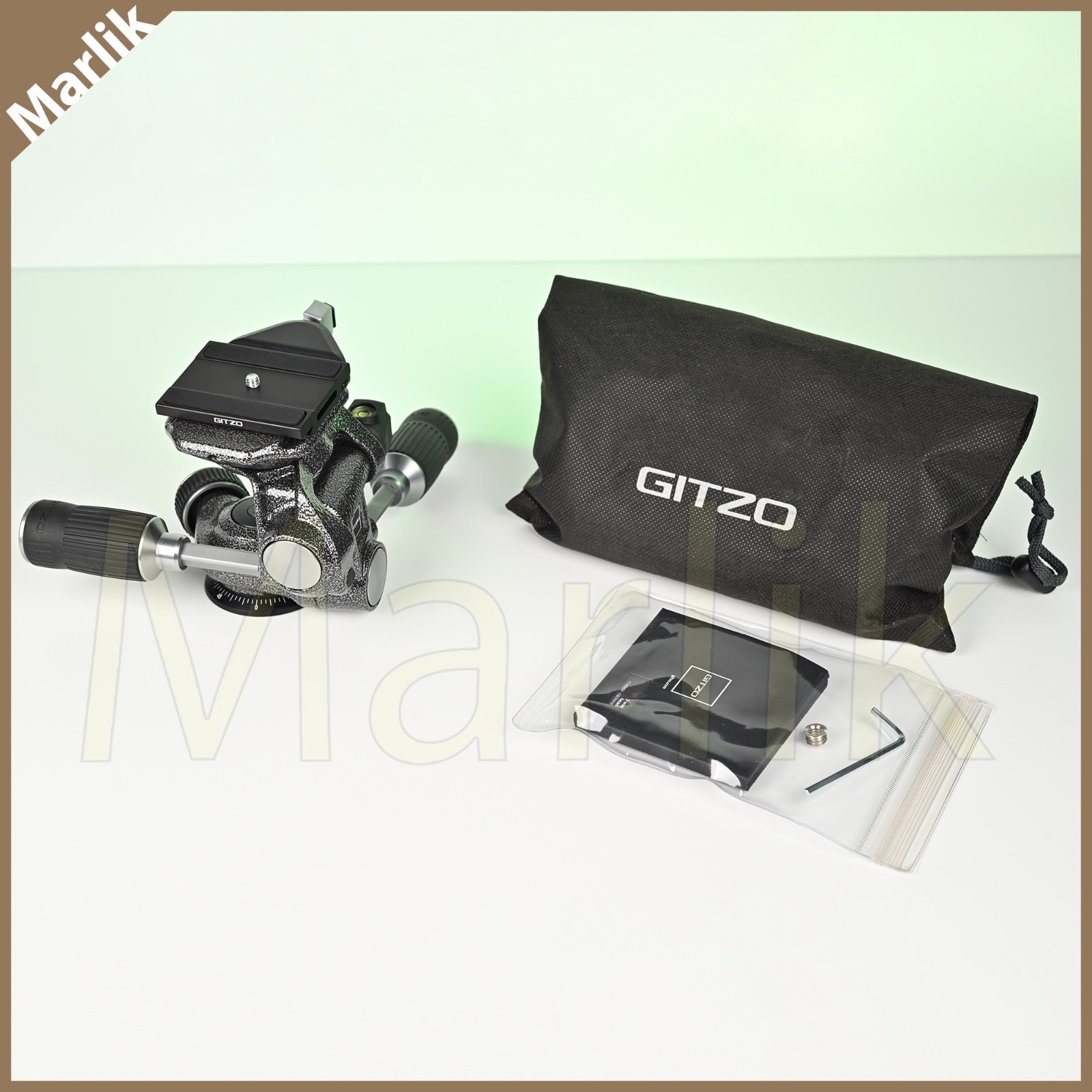 Gitzo 3-Way Fluid Head GHF3W for Tripod, Arca-Type Clamp & Plate, NEW with Pouch