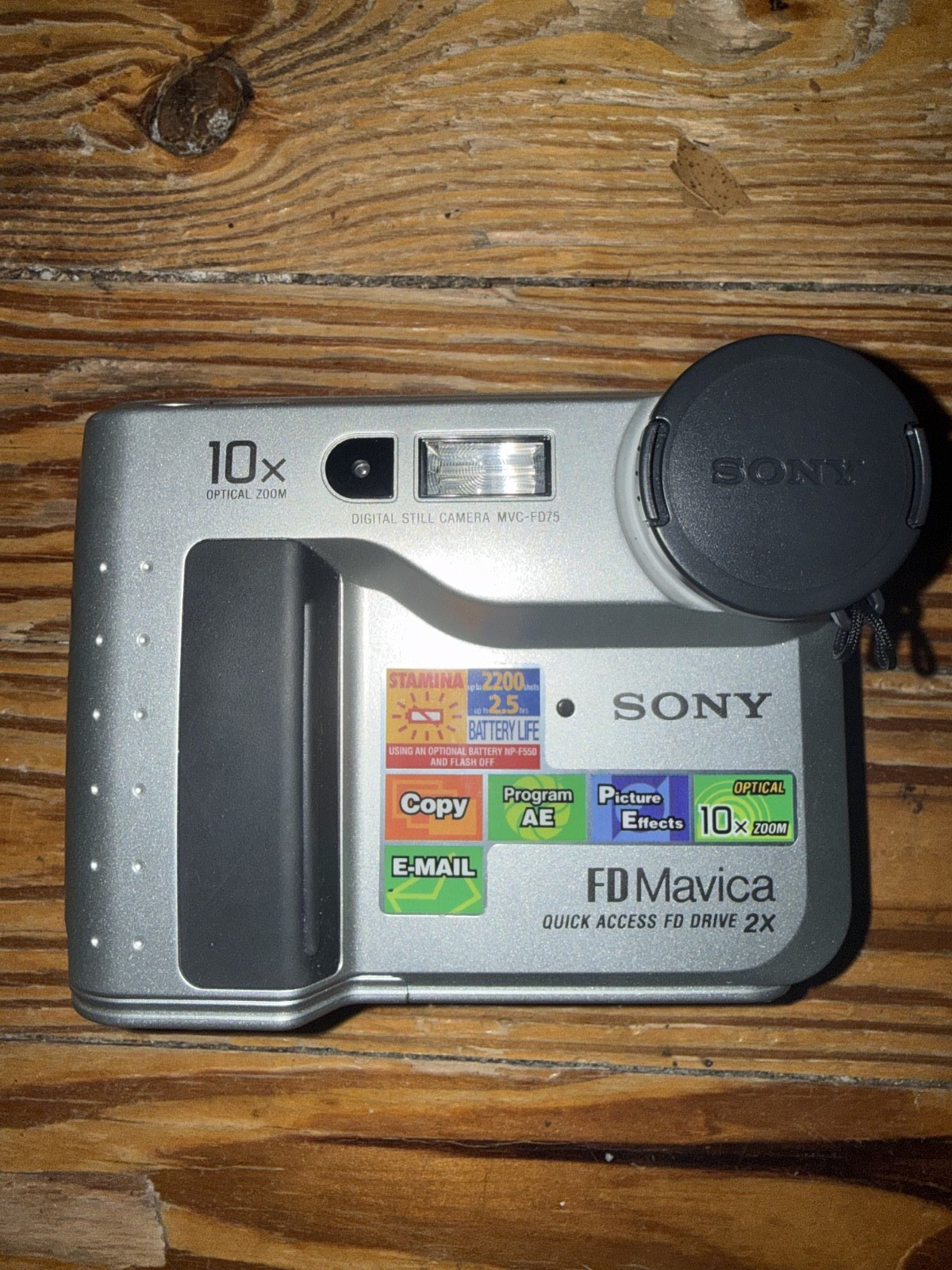 Sony Mavica MVC-FD75 0.4MP Digital Camera – Metallic gray – TESTED WORKS