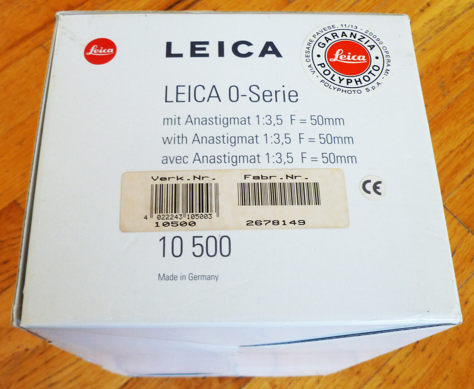 0-Series Year 2000 “Prototype 1” MINT/BOX EDITION ReIssue Camera 100 Years Leica