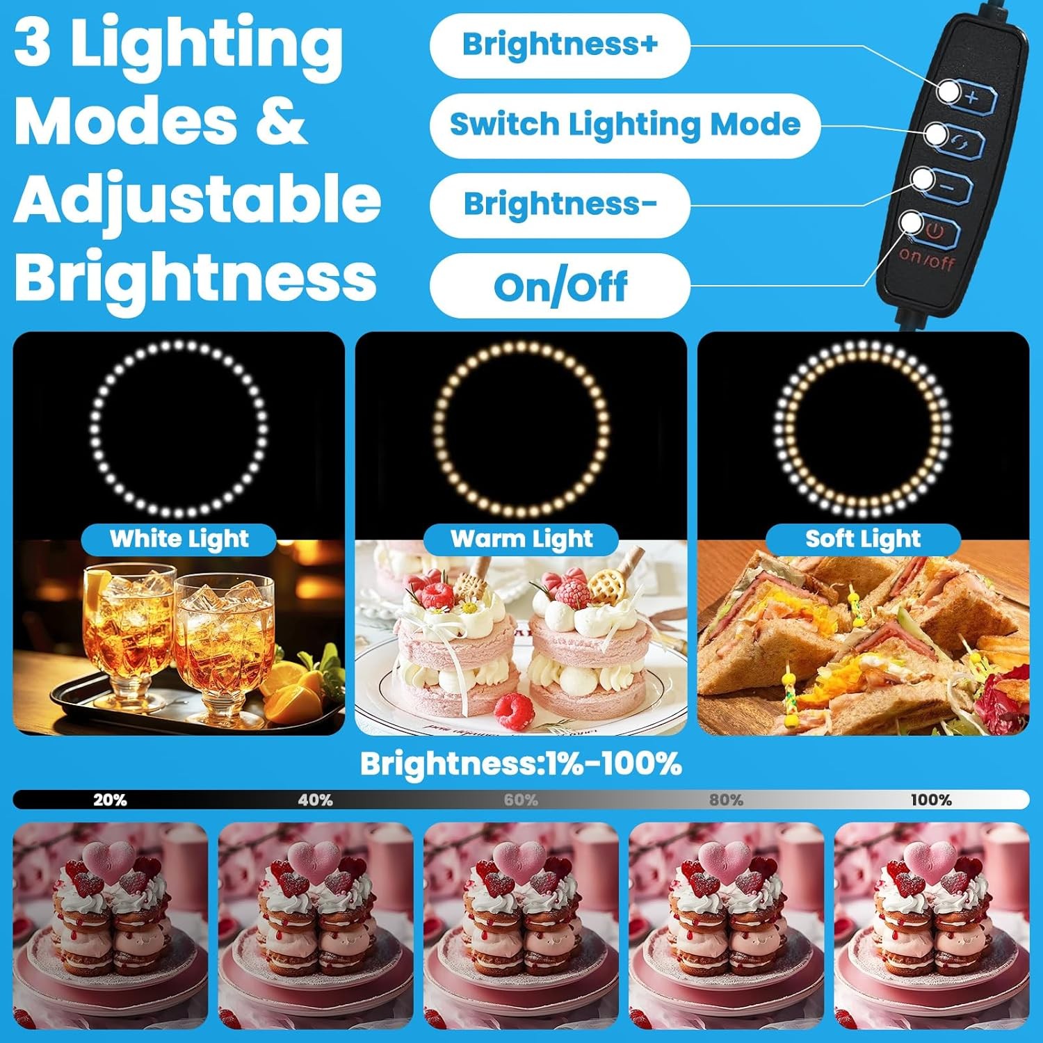 Light Box,Light Box Photography,16″x16″Photo Box,Photo Light Box 120 LEDs Lights