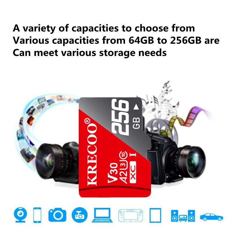 Ultra Memory SD Card 256GB UHS-I Class 10 4K Card with Adapter Speed 325Mb/s Lot