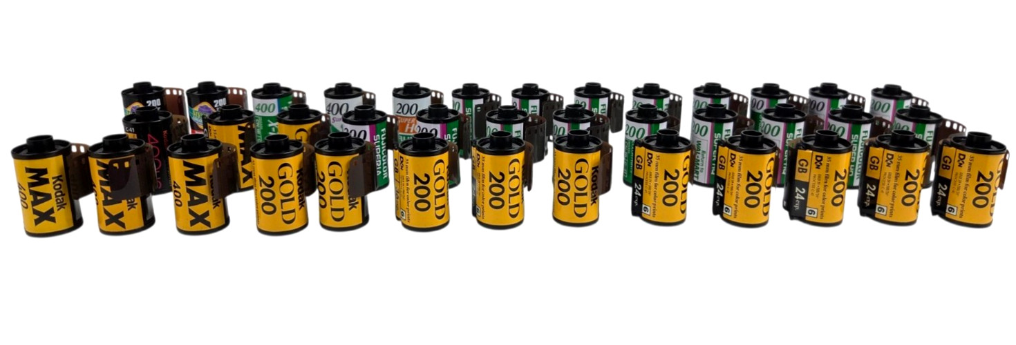 35mm Film Kodak 400UC 800 400 Max 200 Gold, Fuji, AGFA C41 Huge Lot of 38 Rolls