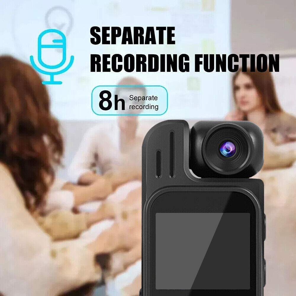 Portable 1080P HD Camcorder Mini Police Body Camera 180° Video DVR IR Night Cam