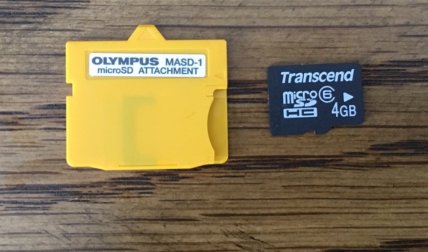 Olympus MASD-1 to Micro SD Memory Card Adaptor OEM With 4GB Micro SD Card Used