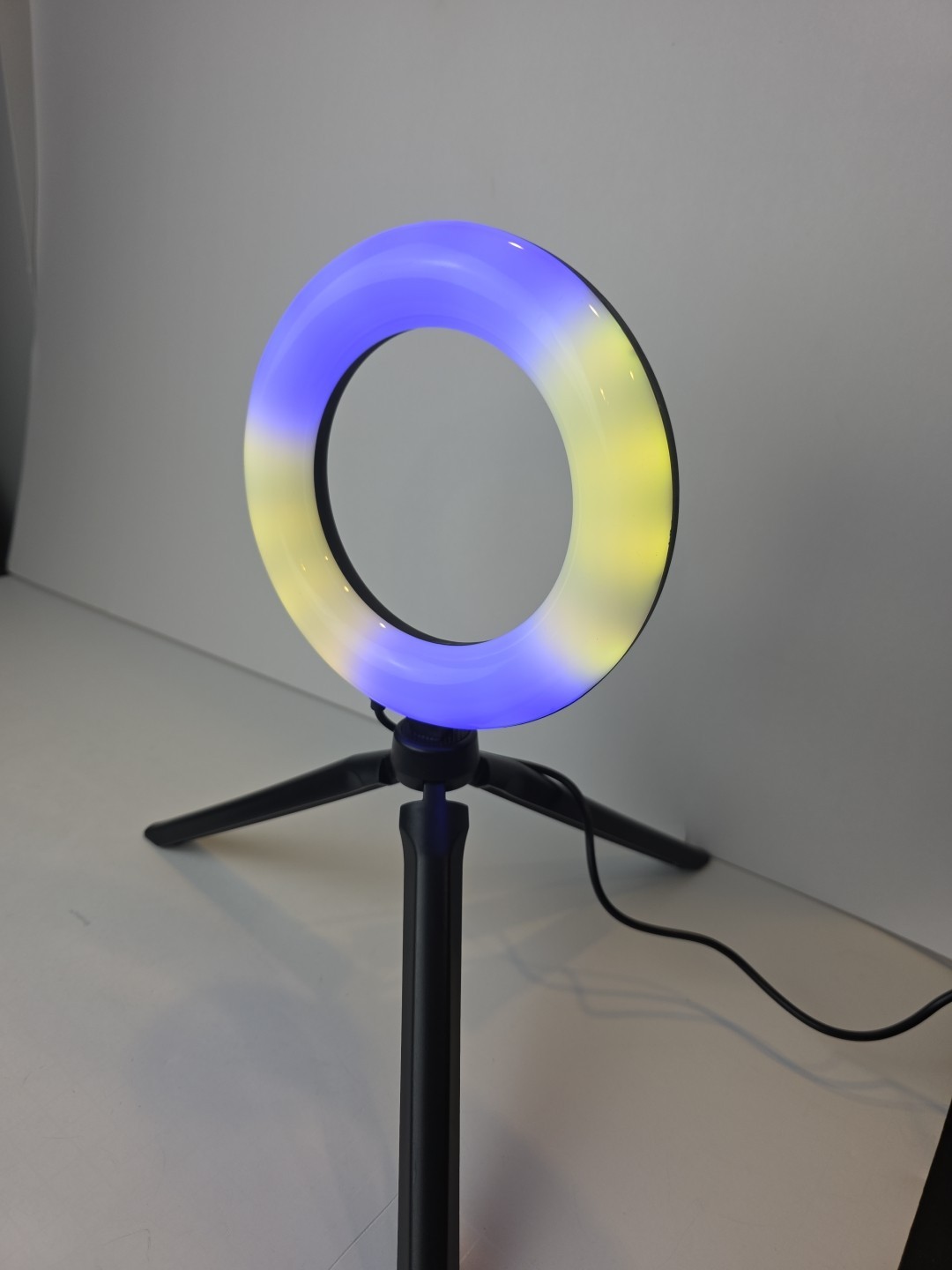 Bower White/RGB 6″ Ring Light With Clip-on +Tabletop Tripod With Remote