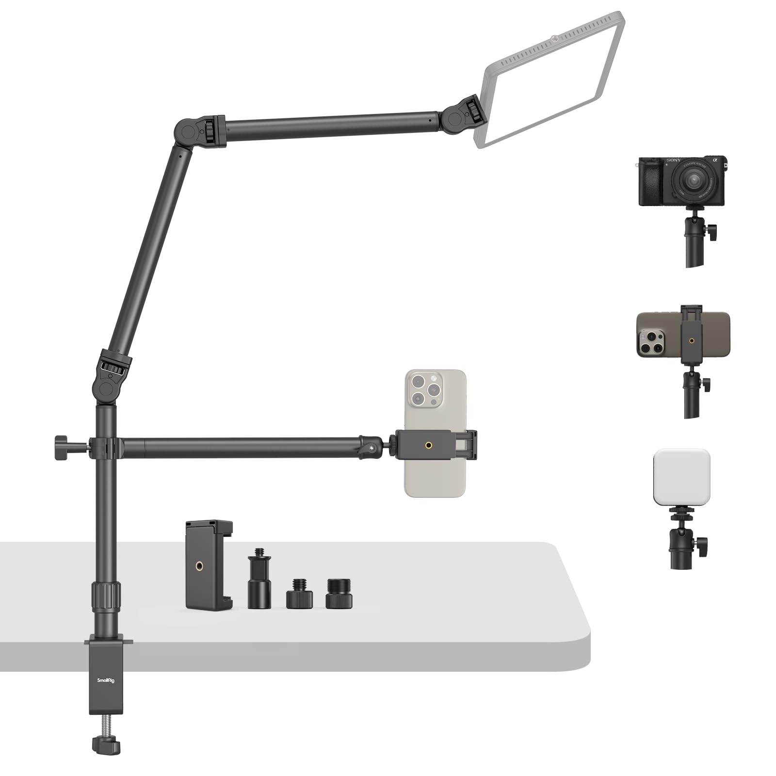 SmallRig Live Desktop Camera Bracket, Camera Desk Mount Stand with Flexible Arm