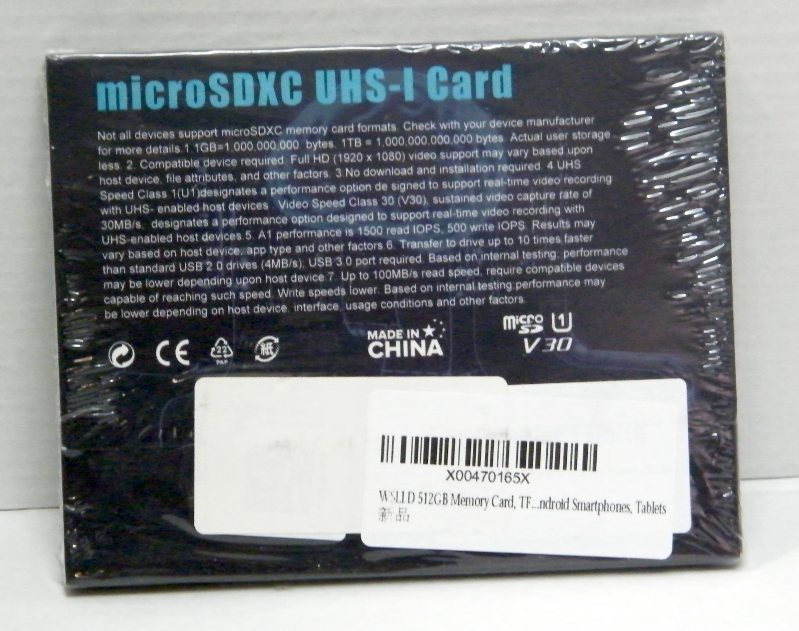 512GB MICROSDXC UHS-I CARD with SD CARD ADAPTER