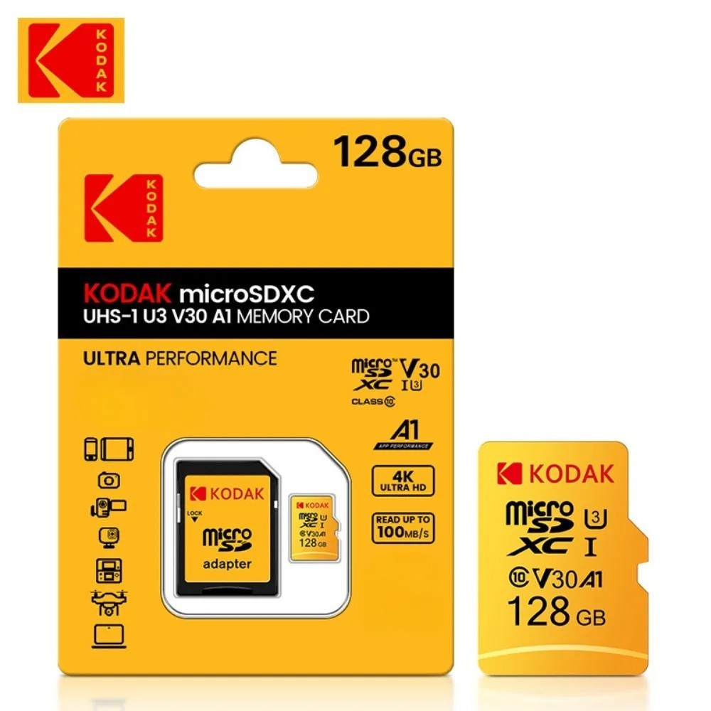 Kodak Official 32GB 64GB 128GB 256GB Micro SD HC Flash Memory Card Class 10 SAYA