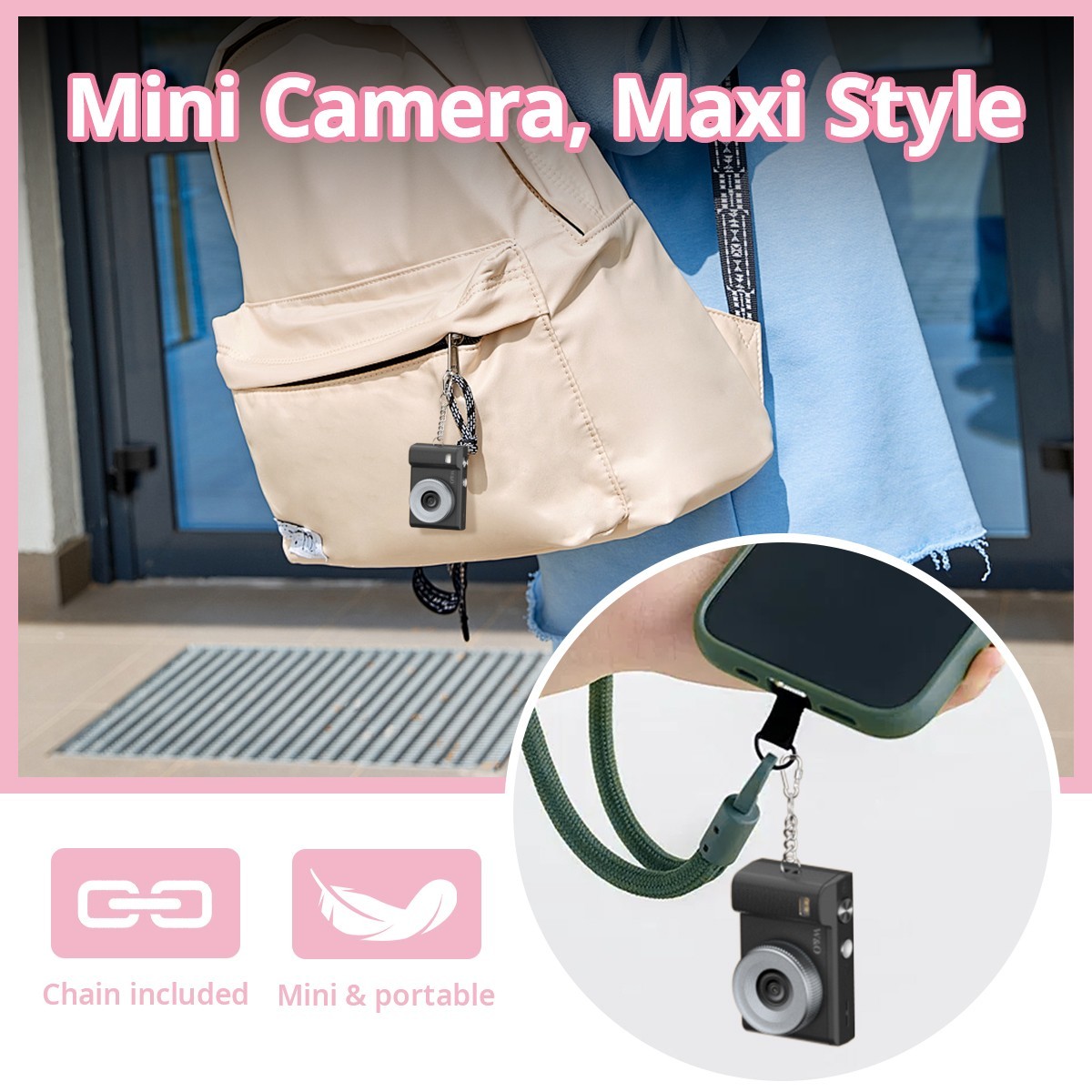 W&O Digital Camera 1080P Video 1.45” LCD Screen Built in Flash and Filters