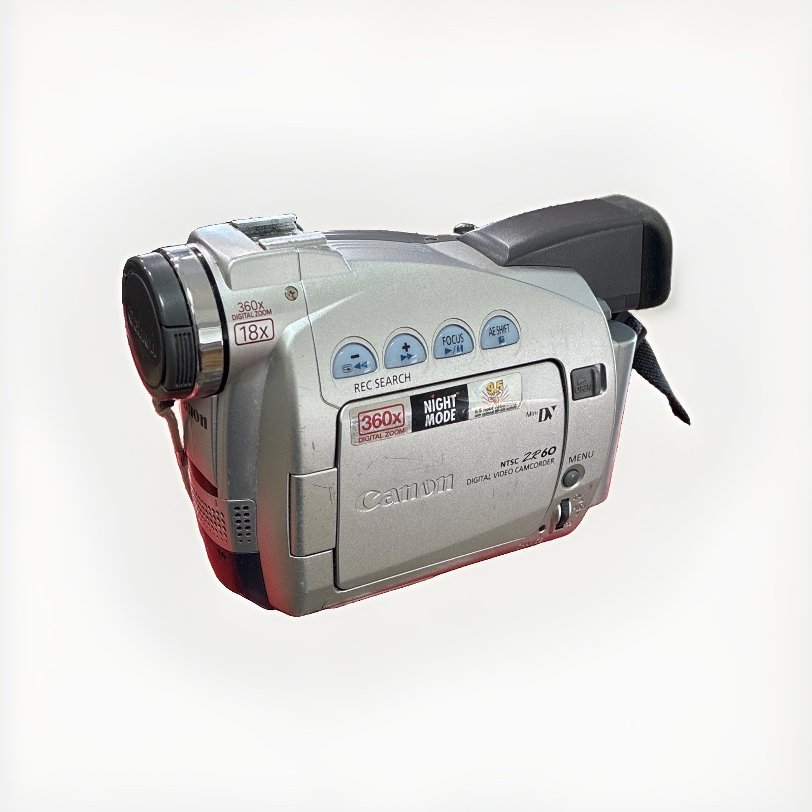 Canon ZR60 MiniDV Handheld Camcorder Silver 18x Optical/360x Digital Zoom USB