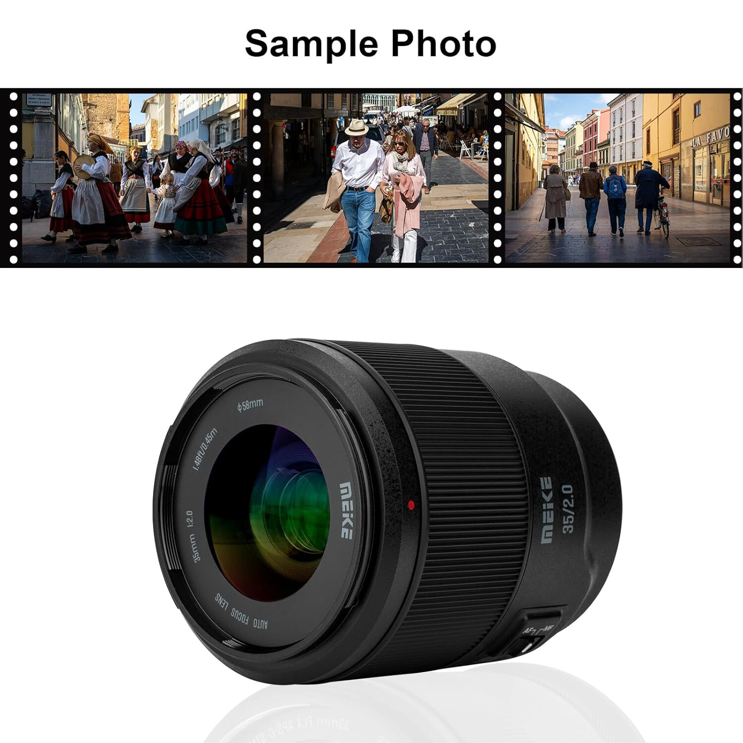 Meike 35mm F2.0 Auto Focus Full Frame Wide Angle Prime Lens for L-mount Cameras