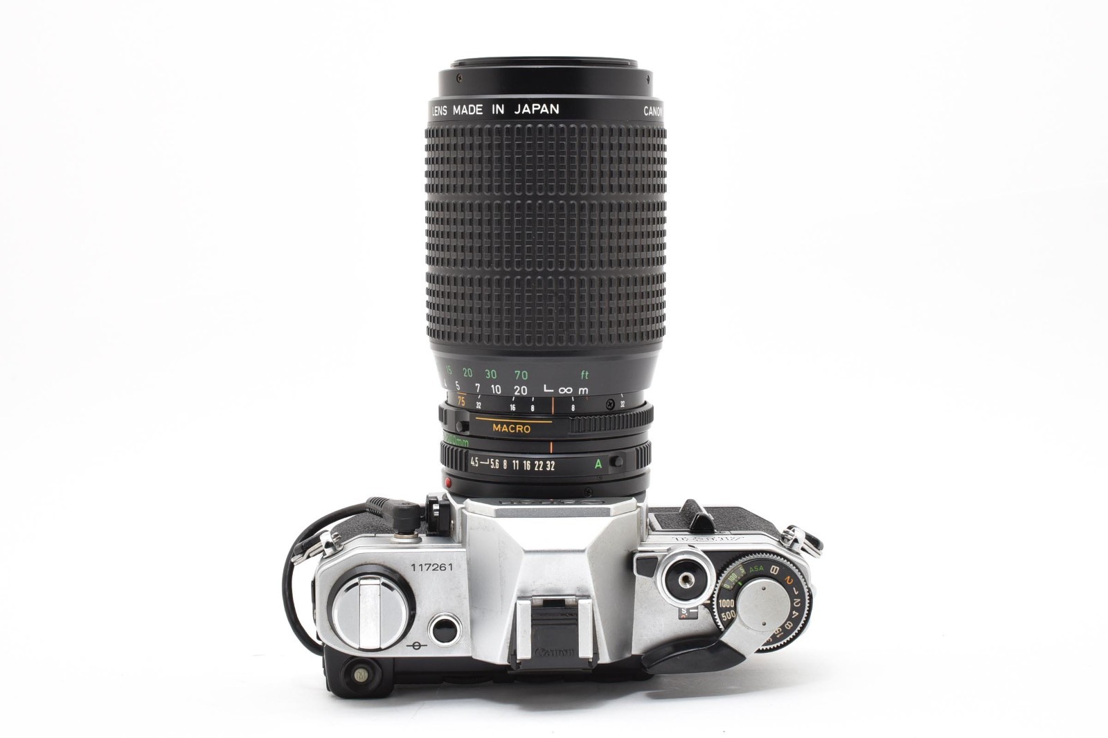 [NEAR MINT w/Bag] Canon AE-1 35mm Film Camera Zoom FD 75-200mm F/4.5 Lens Japan